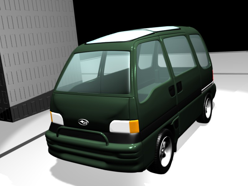 Model of a micro van in Blender 3D