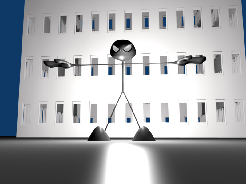 Model of the character 'Wooh' in Blender 3D